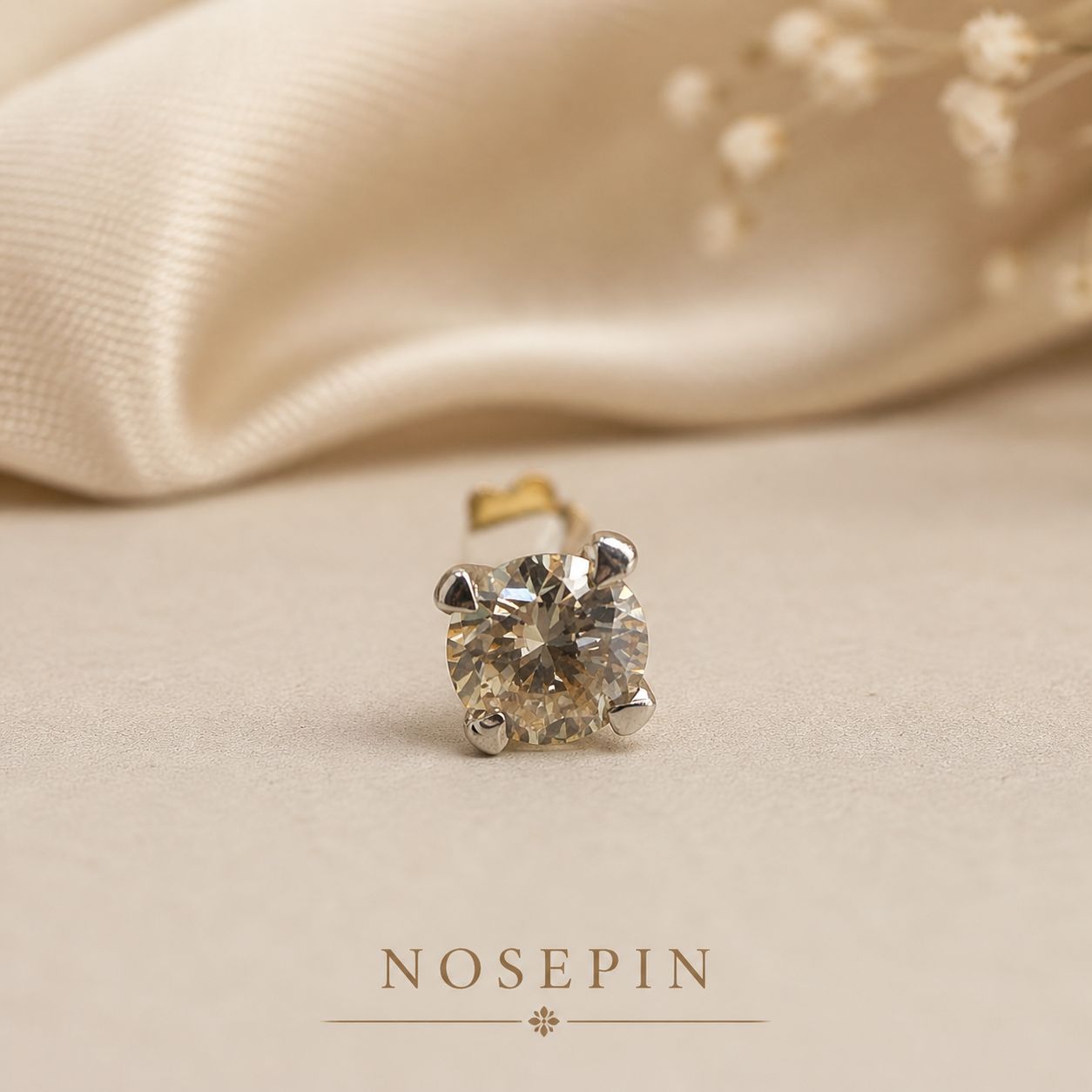 ROUND DIAMOND NOSE PIN